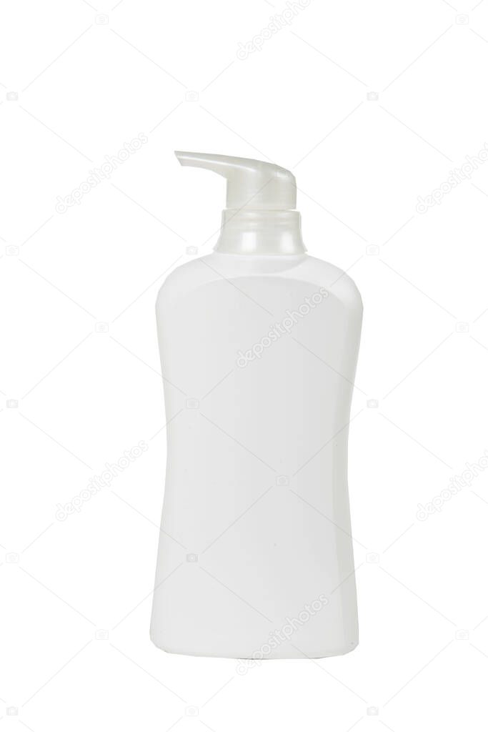 cosmetic bottles isolated on white background 
