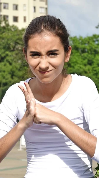 Gekke Vrij Tiener Vrouw — Stockfoto