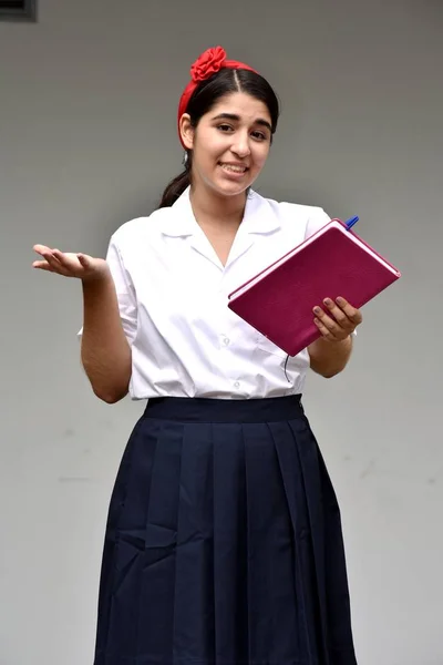 Undecided Catholic Colombian Girl Student — Stock Photo, Image