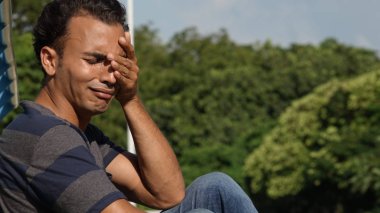 Stresli bir genç erkek