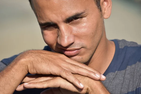 Infeliz Diverso Masculino — Fotografia de Stock