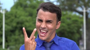 İspanyol iş adamı zafer ve başarı