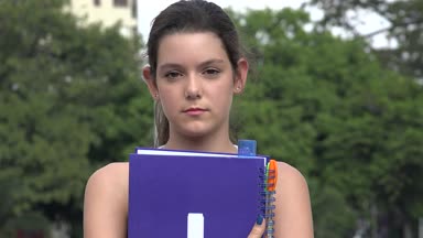 Heyecansız kız Teen öğrenci