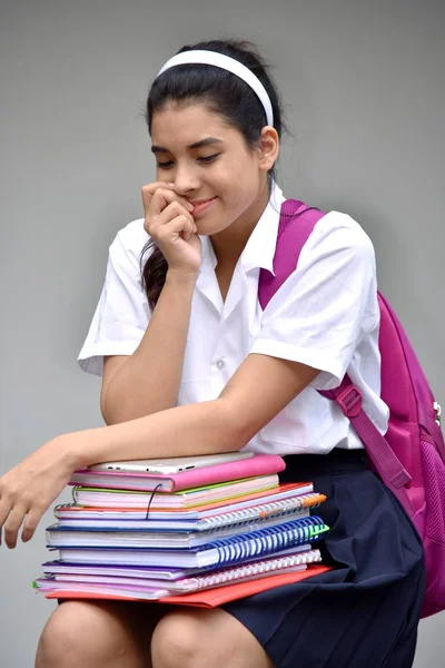 Menina Tomada Decisão Estudante — Fotografia de Stock