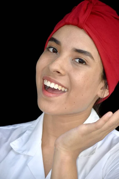 Menina Colombiana Muçulmana Rindo — Fotografia de Stock