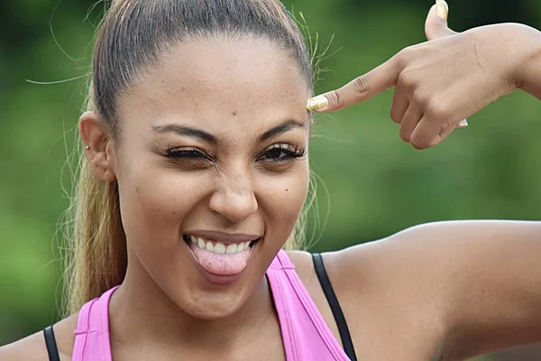 Una Chica Atleta Tonta —  Fotos de Stock