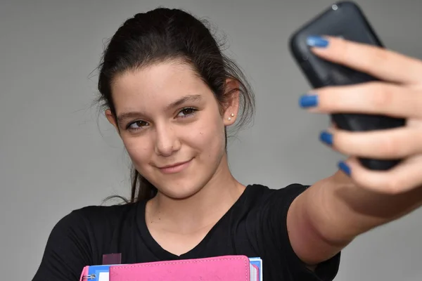 Selfie Bonita Mujer Estudiante — Foto de Stock