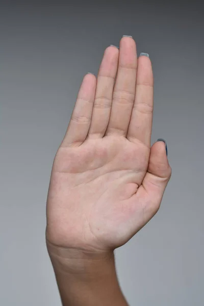 Female Teen Hand Stop — Stock Photo, Image