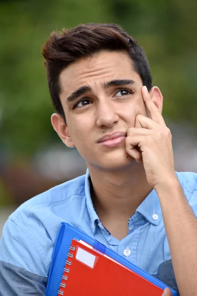 Handsome Boy Student Thinking — Stock Photo, Image