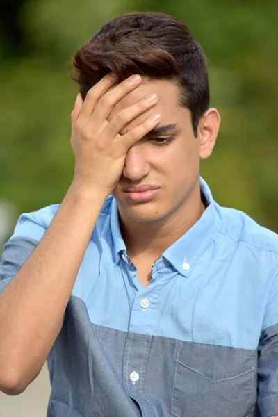 Hispanic Teenage Boy Depression — Stock Photo, Image