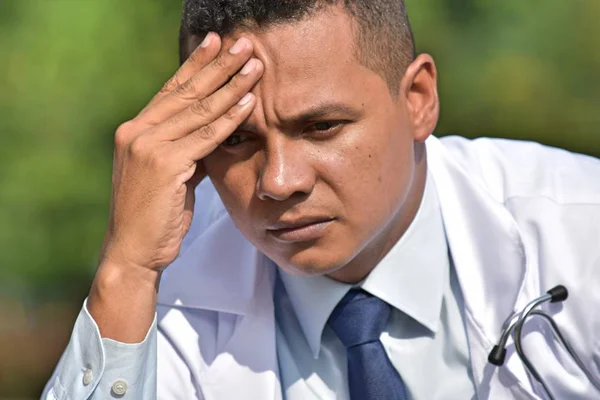 Hombre Médico Profesional Depresión — Foto de Stock