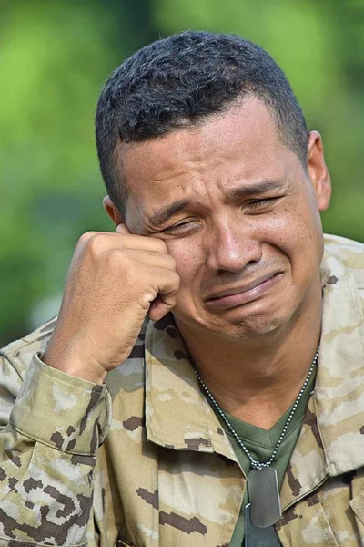 Soldado Veterano Llorando —  Fotos de Stock