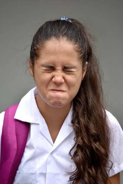 Menina Estudante Sob Estresse — Fotografia de Stock