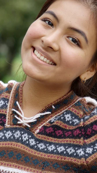 A Peruvian Girl Smiling