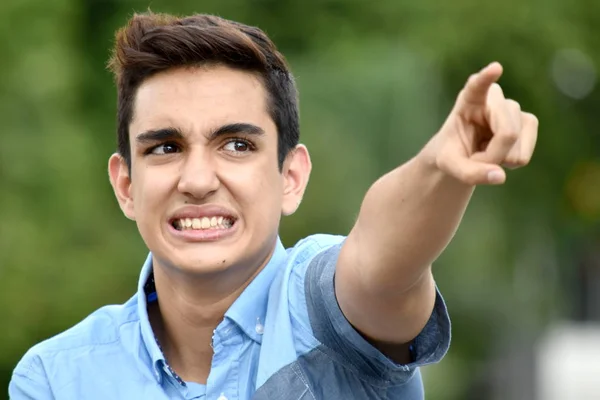 Angry Youthful Colombian Boy — Stock Photo, Image