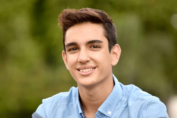 Smiling Hispanic Teen Boy — Stock Photo, Image