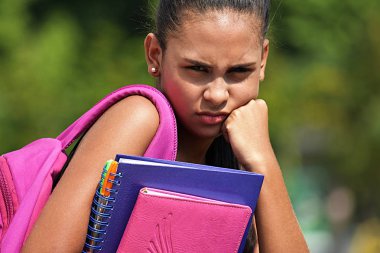 Üzgün Teen kız öğrenci