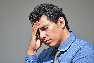 İş adamı ve kravat giyen anksiyete