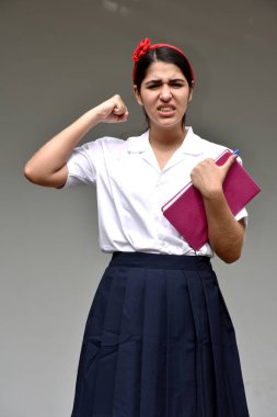 Stres altında Katolik Kolombiya okul kız