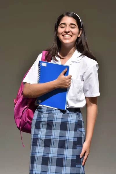 Happy Catholic School Girl — Stock Photo, Image