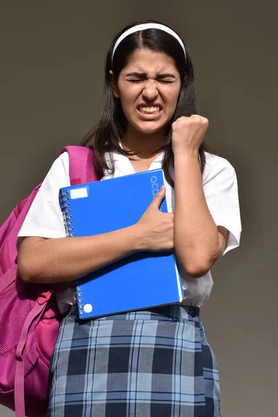 Κορίτσι Σχολείο Τρελών Καθολική Κολομβίας Έφηβος Μαθητής — Φωτογραφία Αρχείου