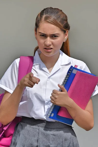 Estudante Feminino Raiva — Fotografia de Stock