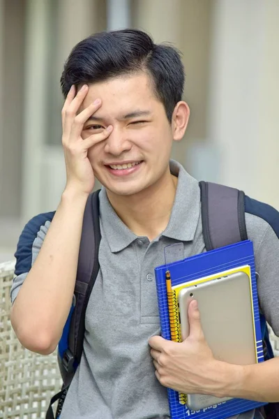 Glömsk Handsome Boy Student — Stockfoto