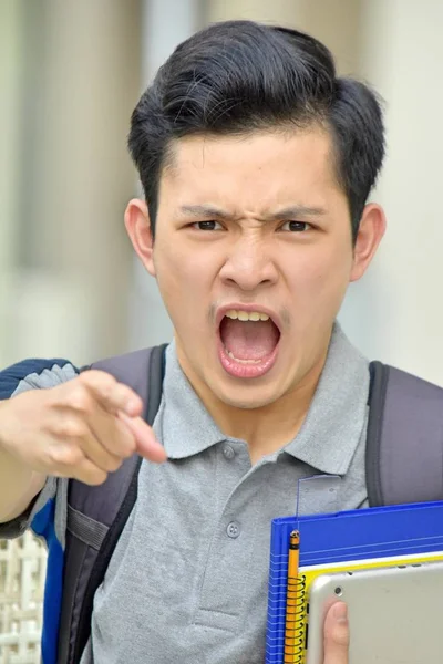 Estudiante Ira Con Los Libros —  Fotos de Stock