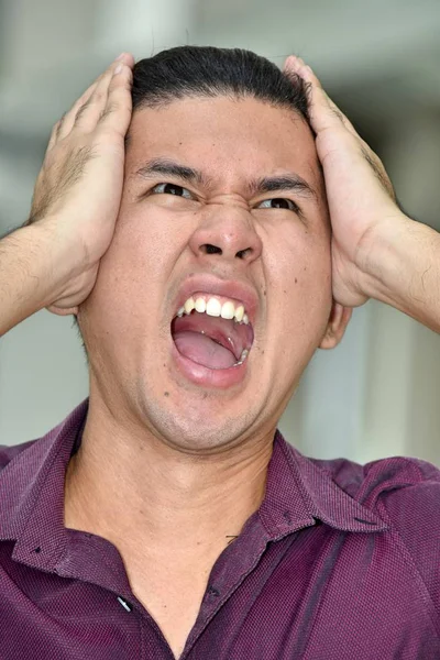 Stressvolle Jong Volwassen Mannetje — Stockfoto