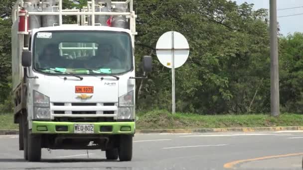 Caminhões Tráfego Rodoviário — Vídeo de Stock