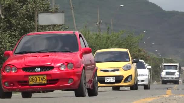 Tráfico Por Carretera Coches Camiones — Vídeos de Stock