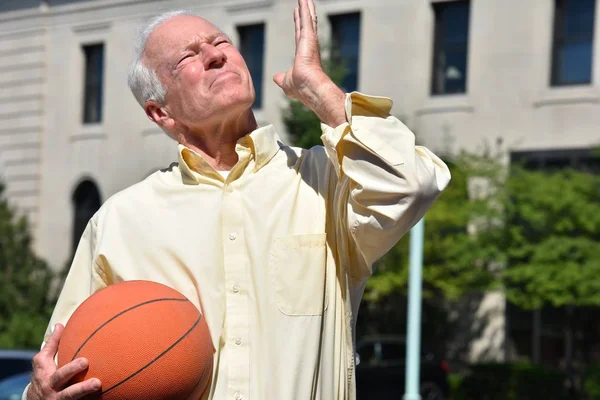 Athlete Senior Male Basketball Coach And Confusion With Basketball