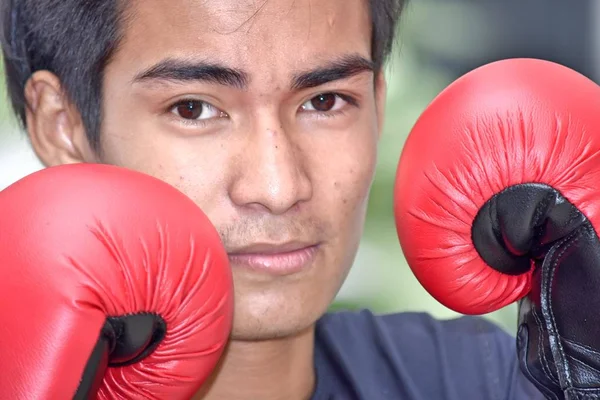 Serious Male Boxer Athletic Man — Stock Photo, Image