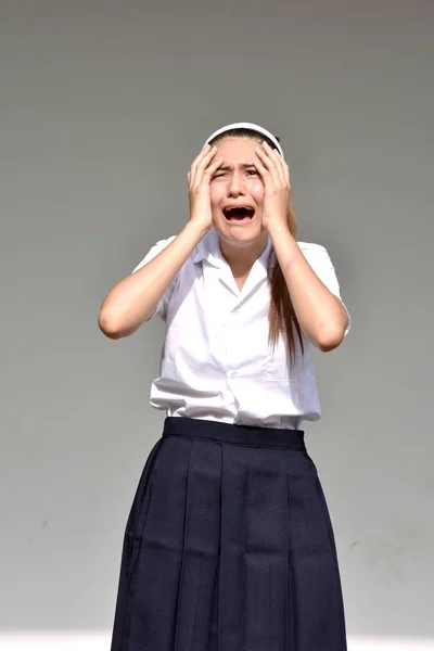 Uma Adolescente Ansiosa — Fotografia de Stock