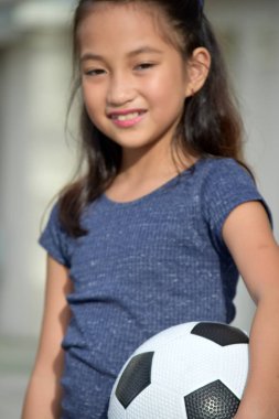 Mutlu bir bayan atlet.