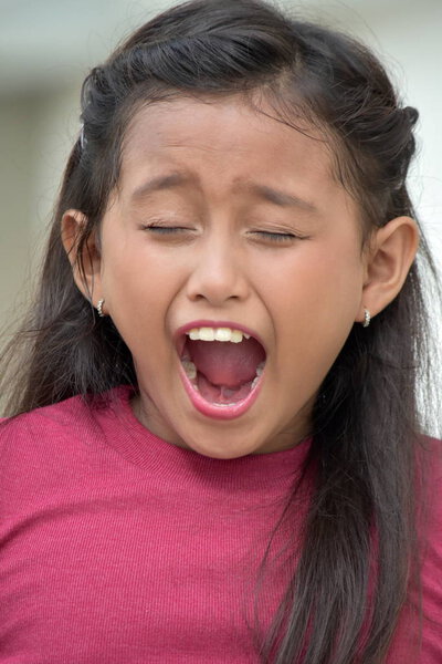 Anxious Cute Filipina Female Tween