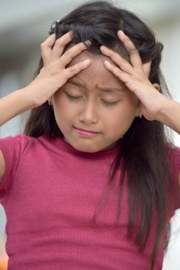 Stres altında güzel Asyalı kadın