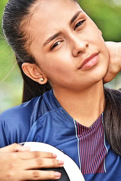 Jovem Jogadora Futebol Adolescente — Fotografia de Stock