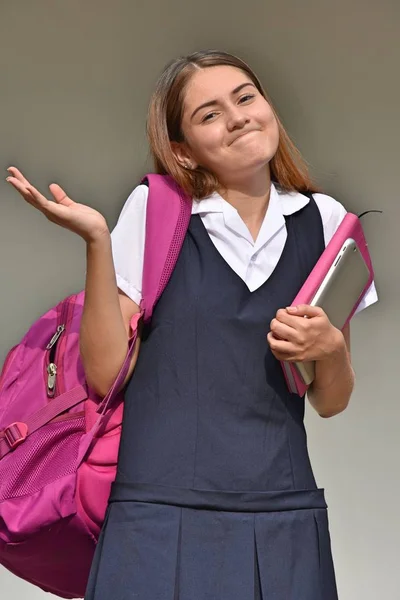カトリックのコロンビアの学校の女の子と混乱 — ストック写真