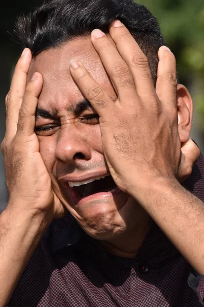 Hombre Colombiano Mediana Edad Ansiedad — Foto de Stock