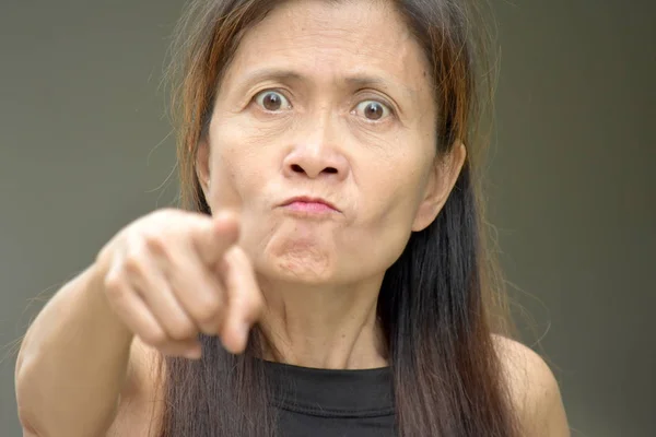 Vrouwelijke Senior Woede — Stockfoto