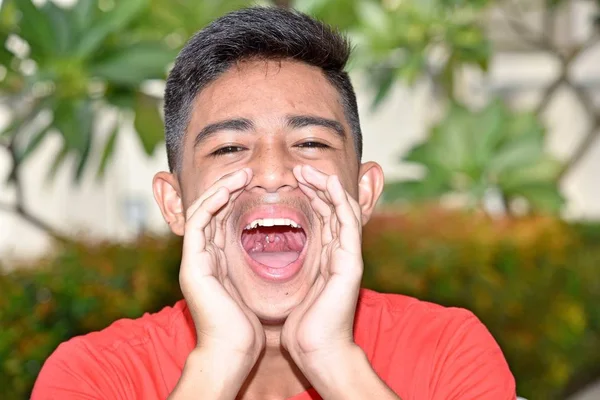 Filipino Boy Shouting — Stock Photo, Image