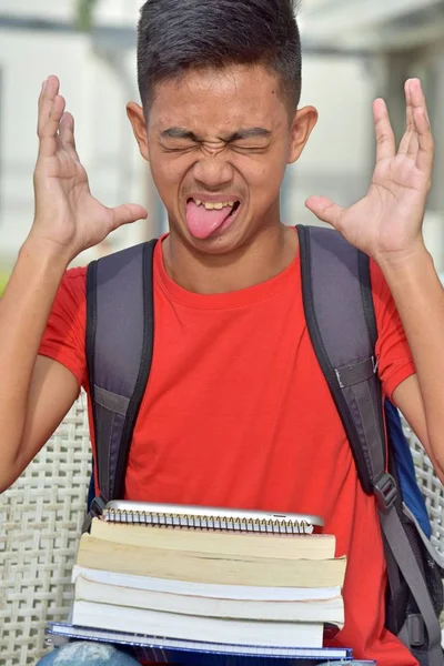 Estudiante Chico Loco — Foto de Stock