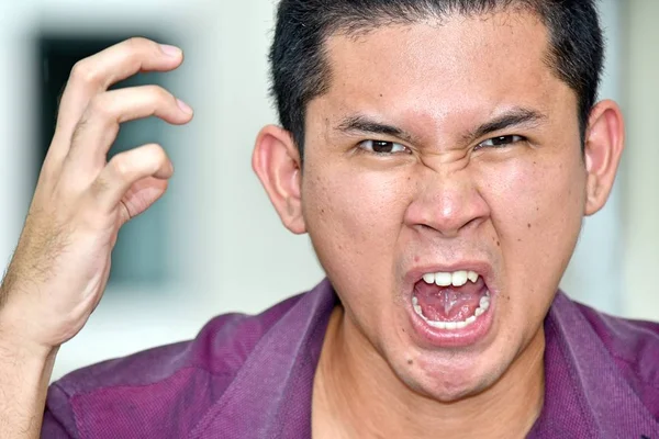 Homem Diverso Bonitão Estressante — Fotografia de Stock