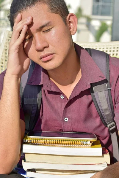 Anxious Male Student — Stock Photo, Image