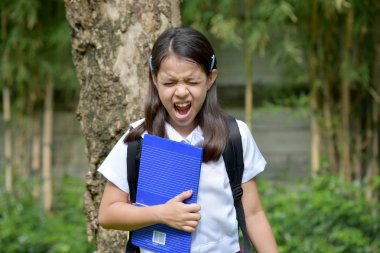Stresli hazırlık Filipina öğrenci çocuk