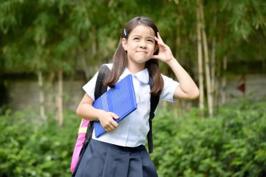 Güzel azınlık kız öğrenci dizüstü bilgisayarlarla karar