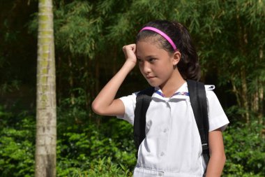 Dizüstü bilgisayarlar ile stres altında Katolik kız öğrenci