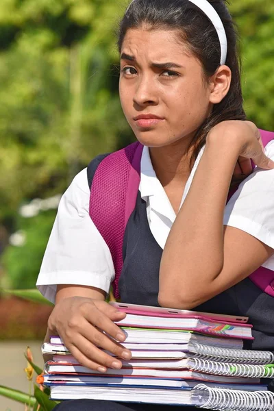 Katholieke Meisje Student Verwarring — Stockfoto