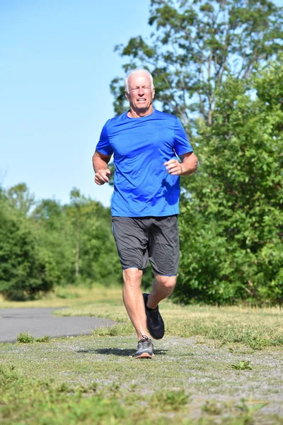 Old Male Senior And Happiness Exercising